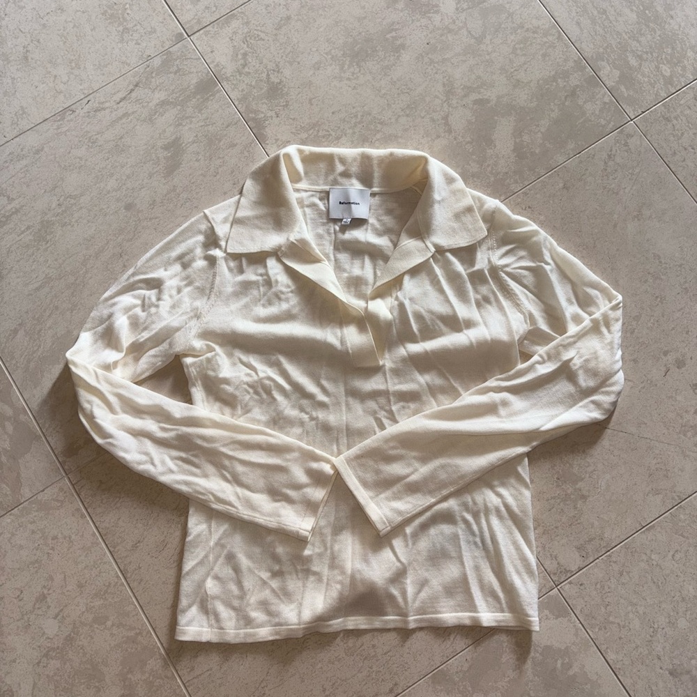 Reformation Lucas relaxed regenerative merino polo